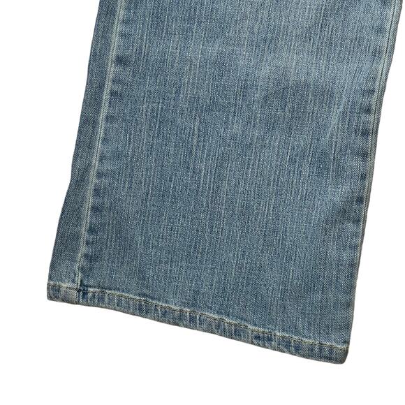 Lee Natural Bootcut Jeans Blue Flair Just Below The Waist 38x30 Short Size 16 - Picture 7 of 9